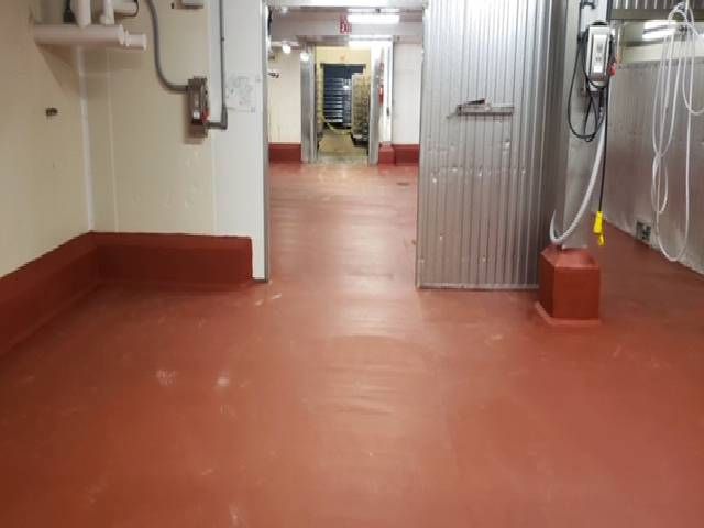 Ucrete IF flooring installed in an Indiana meat processing facility.