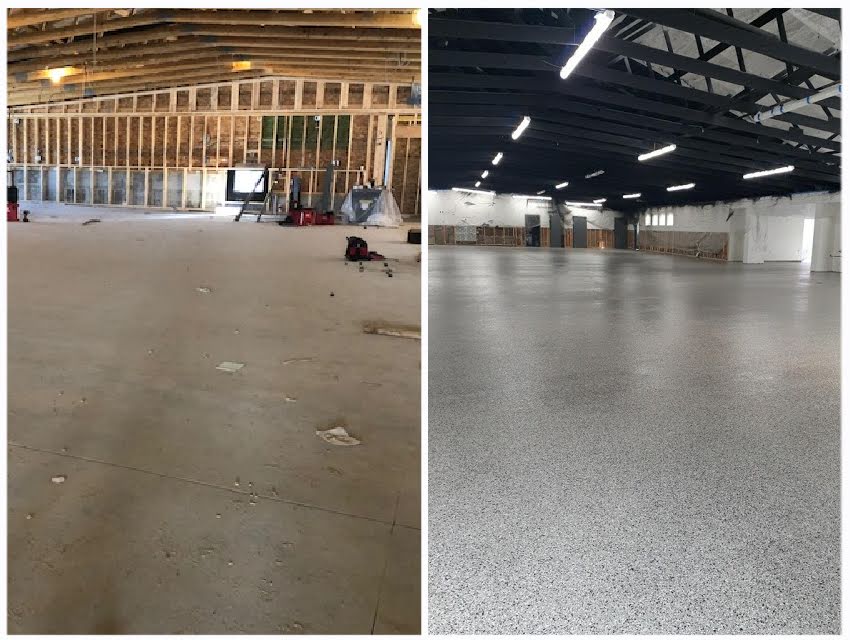 meat processor flooring install